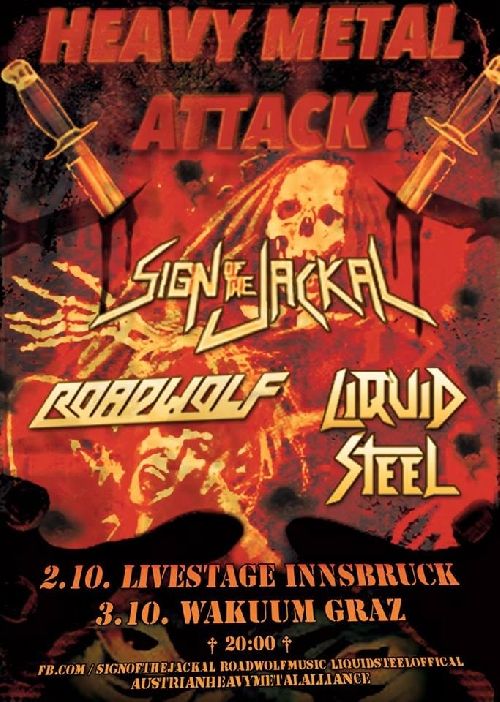 Sign Of The Jackal, Liquid Steel, Roadwolf