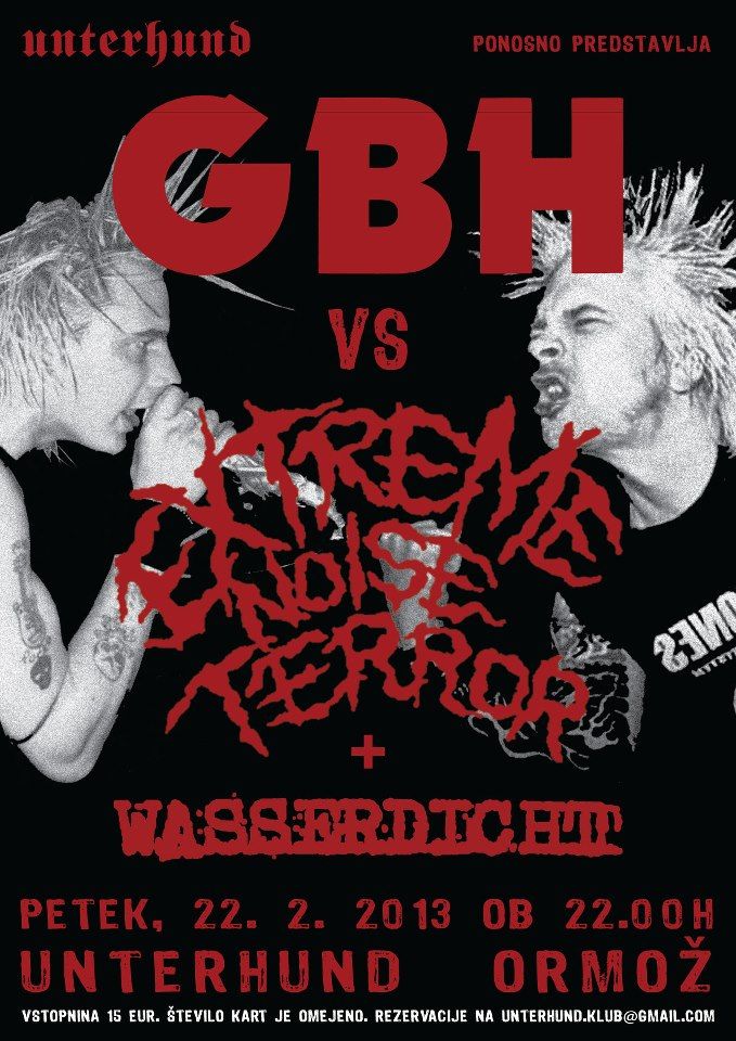 GBH, Extreme Noise Terror, Wasserdicht