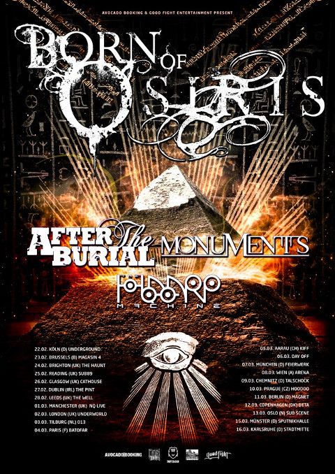 Born Of Osiris, After The Burial, Monuments, The Haarp Machine