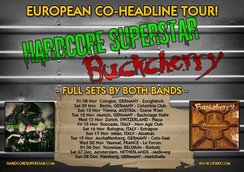 Hardcore Superstar, Buckcherry