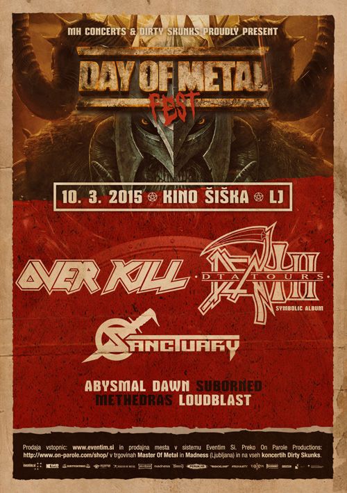 Day Of Metal Fest: Overkill, Death DTA, Sanctuary, Abysmal Dawn, Loudblast, Methedras, Suborned