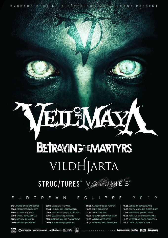 Veil Of Maya, Betraying The Martyrs, Vildhjarta, Structures, Volumes