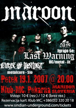 Maroon, Last Warning, Curse Of Instinct