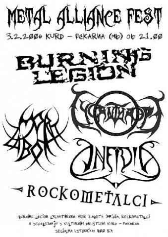 Metal Alliance Fest - Burning Legion, Lycanthrope, Mor Zaboth, Infidia, Rockometalci