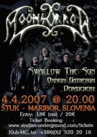 Moonsorrow, Swallow The Sun, Debauchery