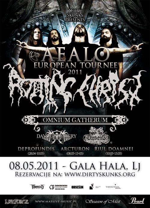 Rotting Christ, Omnium Gatherum, Daylight Misery, Dark End, Deprofundis, Arcturon