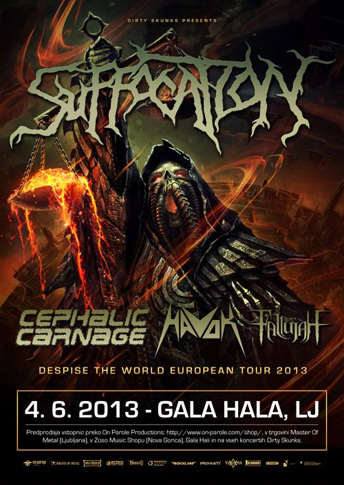 Suffocation feat. John Gallagher (Dying Fetus), Cephalic Carnage, Havok, Fallujah