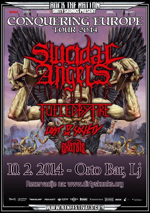 Suicidal Angels, Fueled By Fire, Lost Society, Exarsis