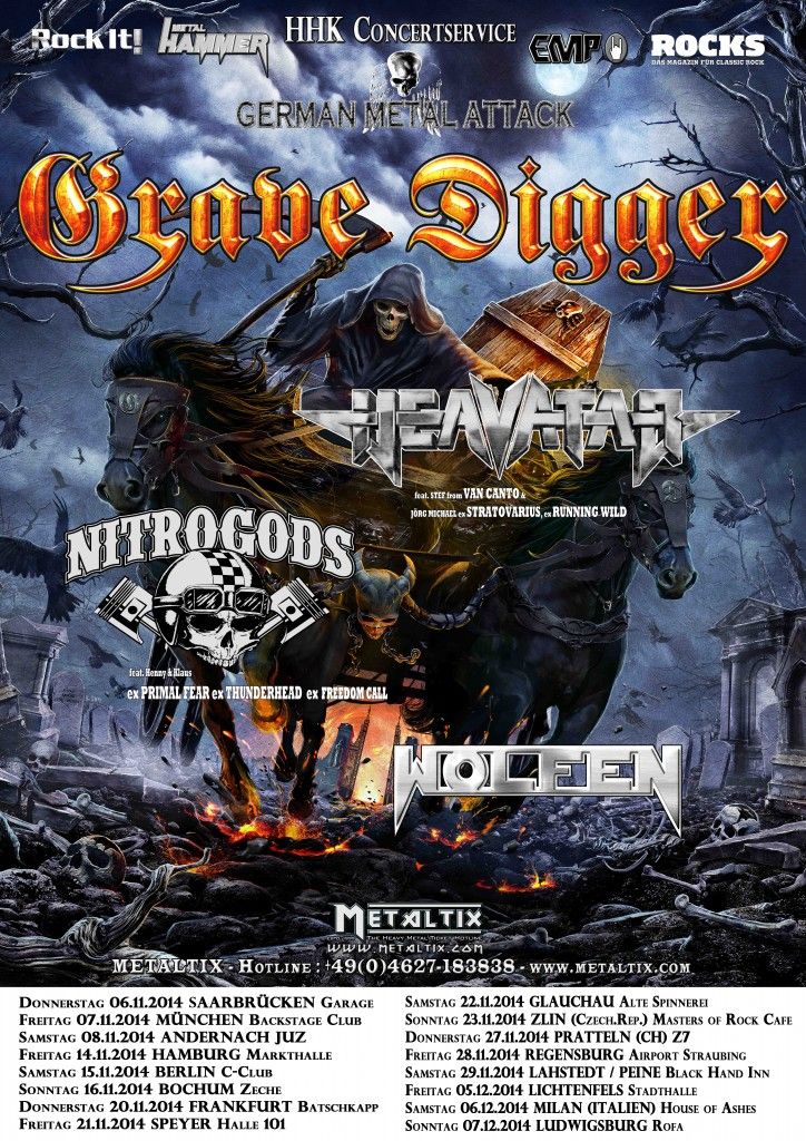 German Metal Attack III: Grave Digger, Heavatar, Nitrogods, Wolfen.