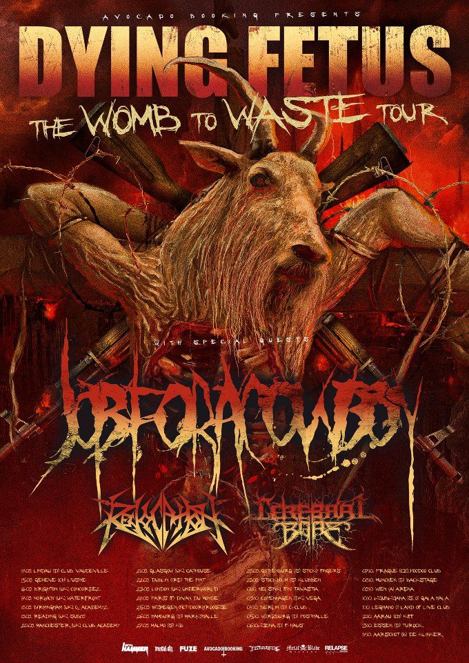 Dying Fetus, Job For A Cowboy, Revocation, Cerebral Bore