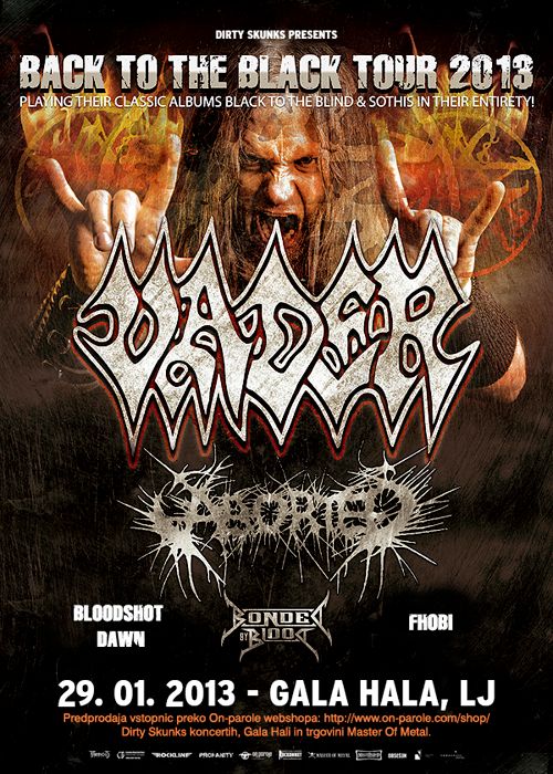 Vader, Aborted, Bonded By Blood, Bloodshot Dawn, FHOBI