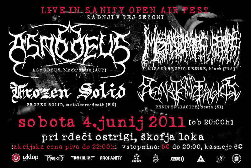 Asmodeus, Misanthropic Desire, Frozen Solid, Penitenziagite