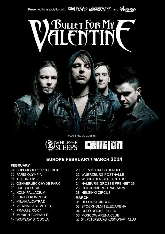 Bullet For My Valentine, While She Sleeps, Callejon