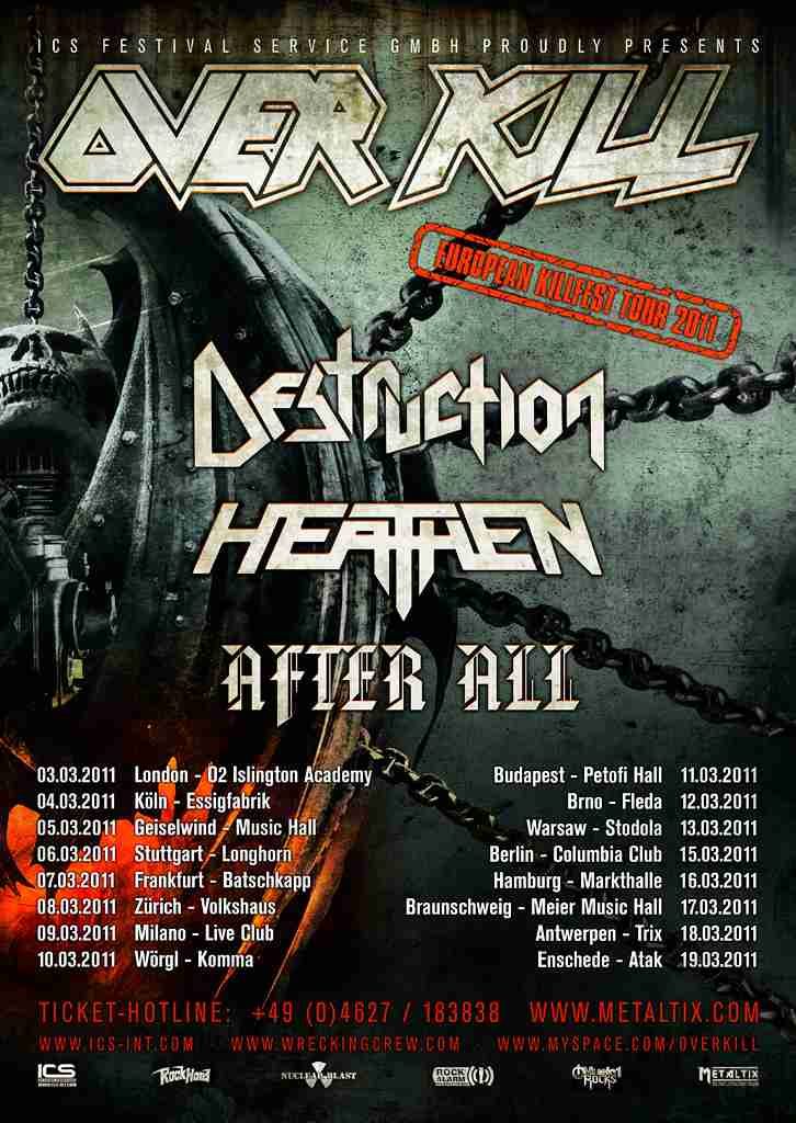 Overkill, Destruction, Heathen, After All
