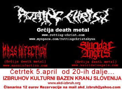 Rotting Christ, Mass Infection, Suicidal Angels