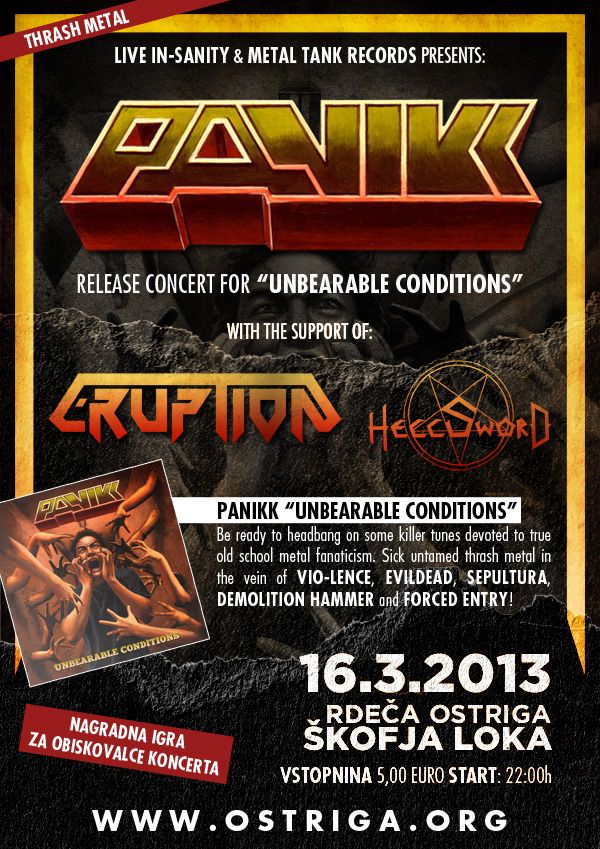 Panikk, Eruption, HellSword