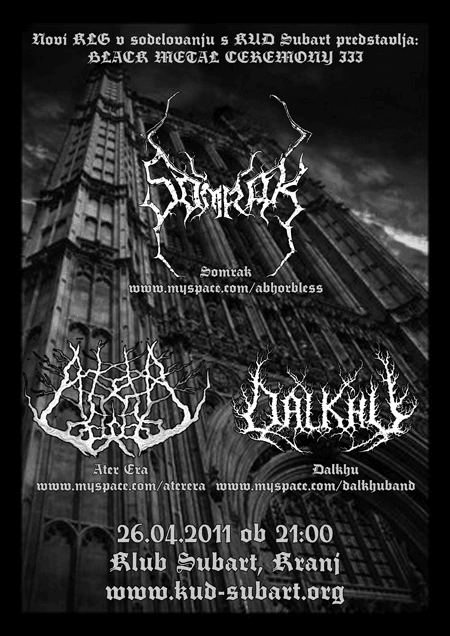 Black Metal Ceremony III: Somrak, Dalkhu, Ater Era