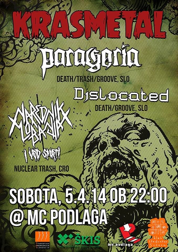 Krasmetal: Paragoria, Dislocated, Narednik Lobanja i Vod Smrti