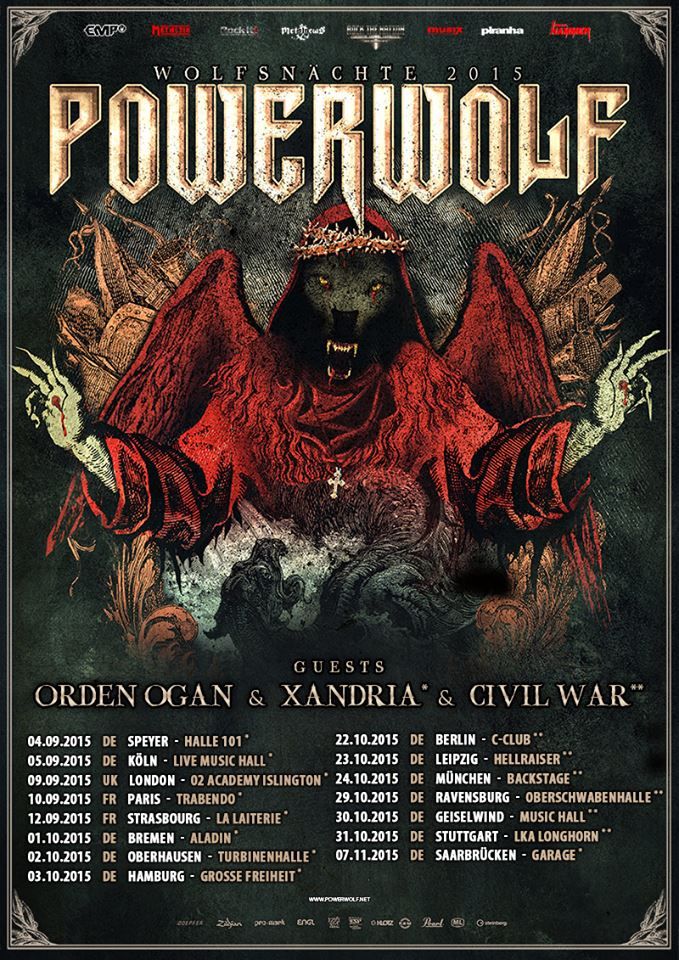 Powerwolf, Orden Ogan, Civil War