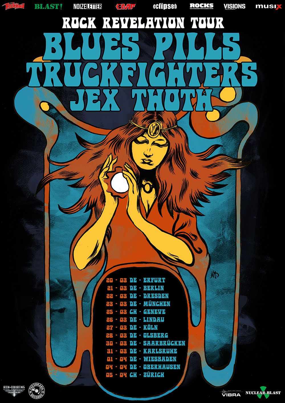 Blues Pills, Truckfighters, Jex Thoth