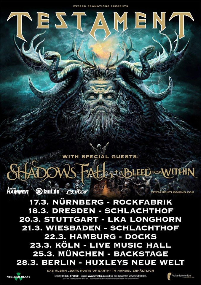 Testament, Shadows Fall, Bleed From Within