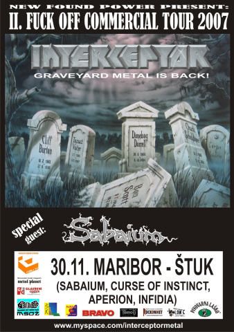 Interceptor, Sabaium, Curse Of Instinct, Aperion, Infidia