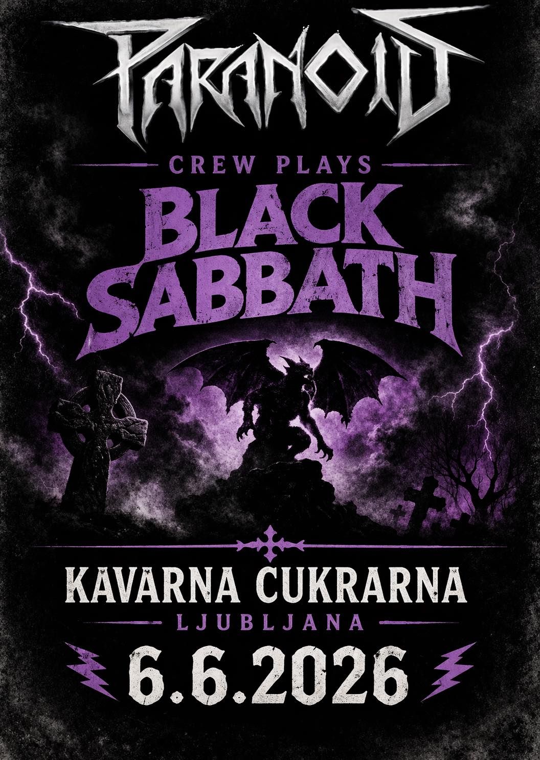 Vabljeni na koncert Paranoid Crew Plays Black Sabbath – prvi april!