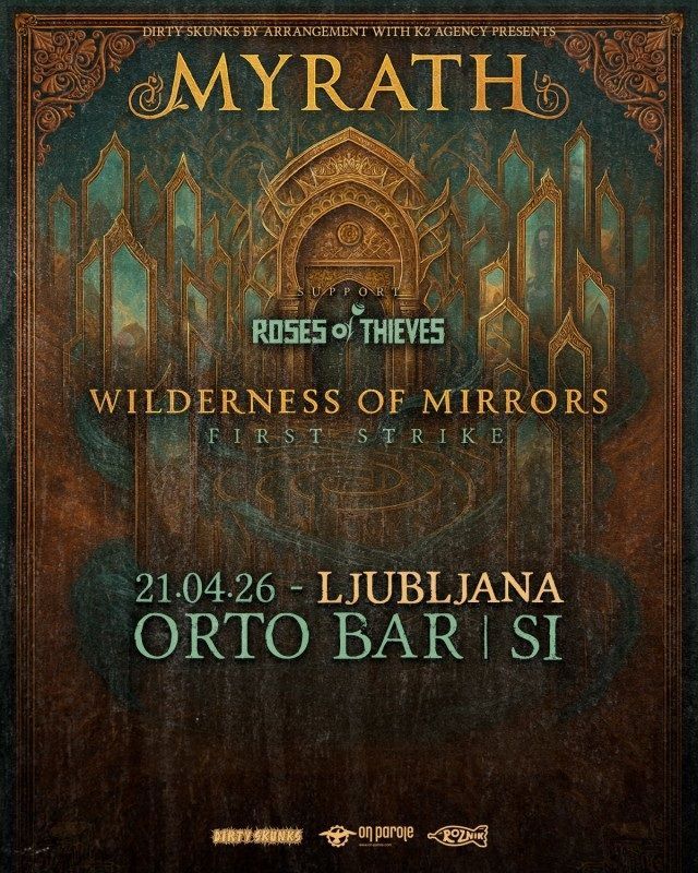 Znana je časovnica za današnji koncert Myrath v Orto Baru