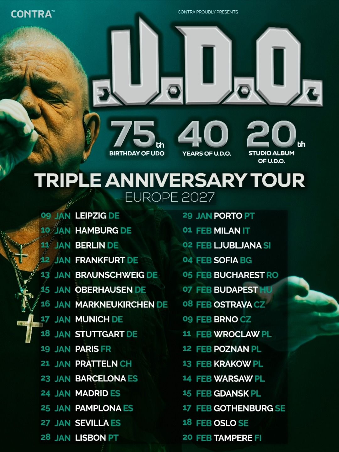 U.D.O. naslednje leto prihajajo v Ljubljano