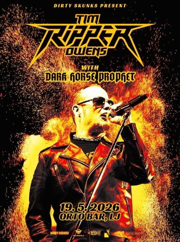 Znana časovnica za današnji koncert Tima »Ripper« Owensa v Orto Baru