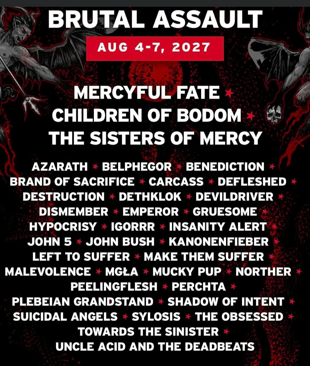 Brutal Assault 2027 že vabi s prvimi bandi!