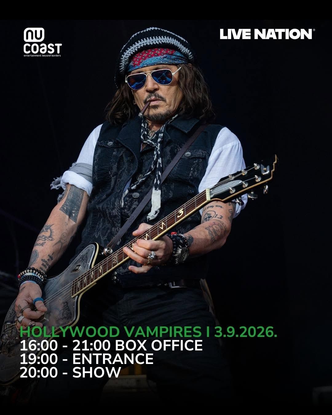 Hollywood Vampires začnejo jutri ob 20h!