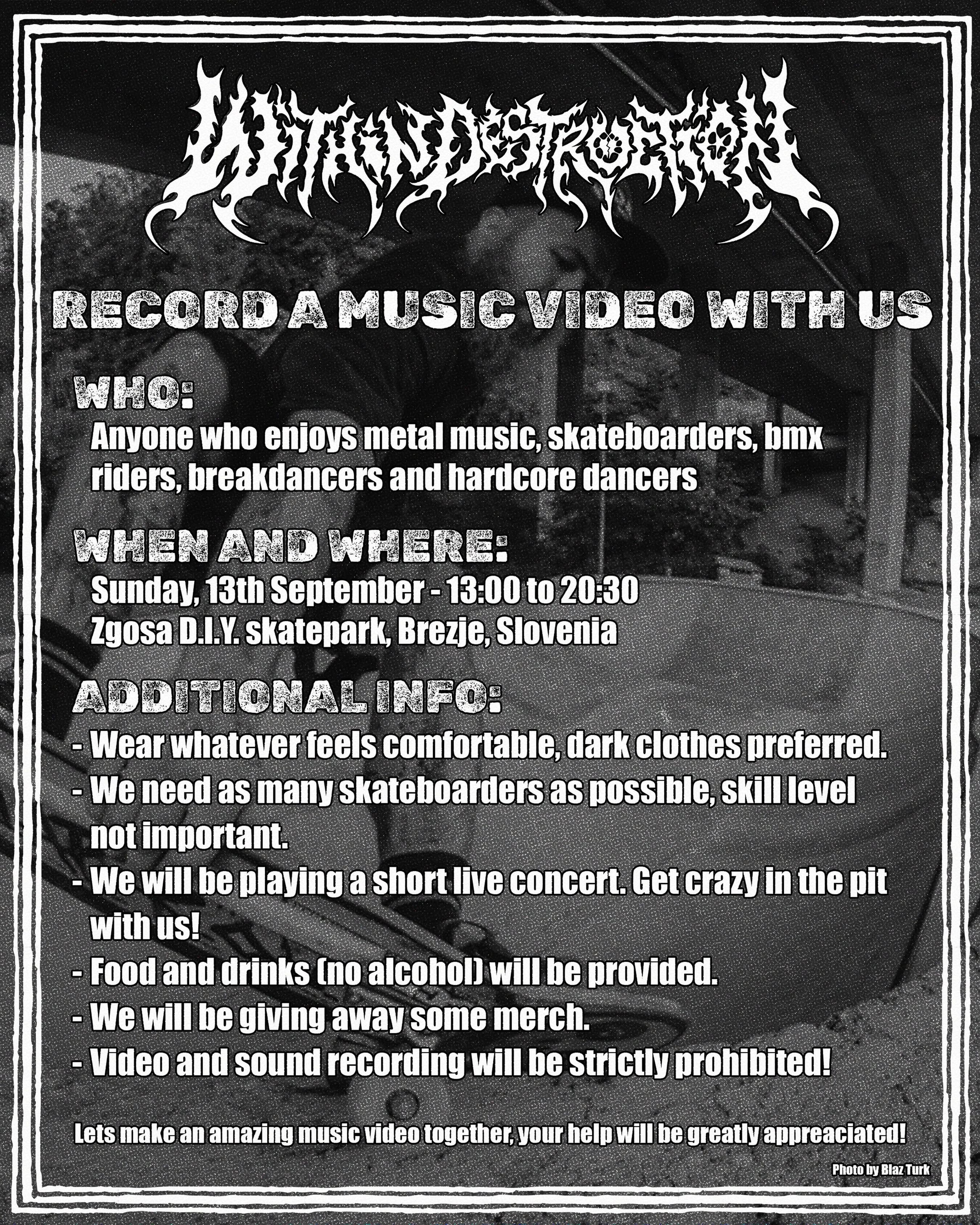 Within Destruction vabijo na snemanje videospota