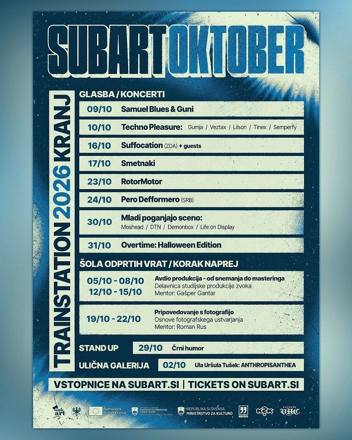 V kranjskem TrainStation SubArtu se pripravljajo na koncertno pester oktober