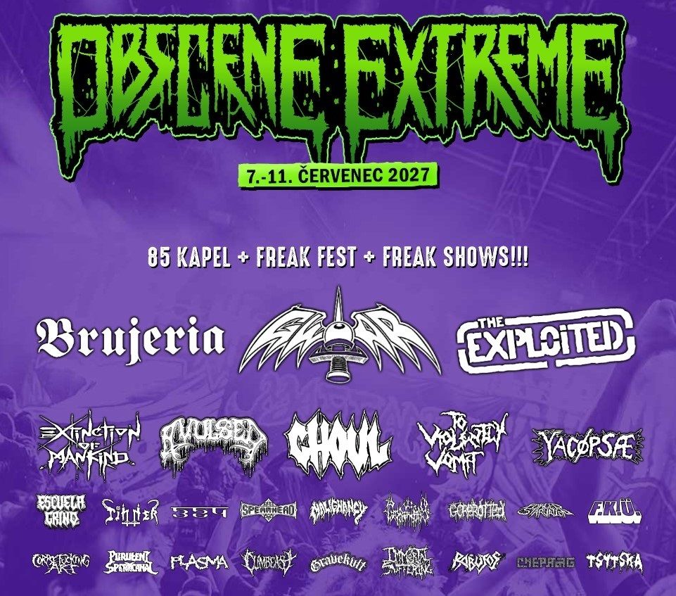Znani številni bandi za Obscene Extreme 2027