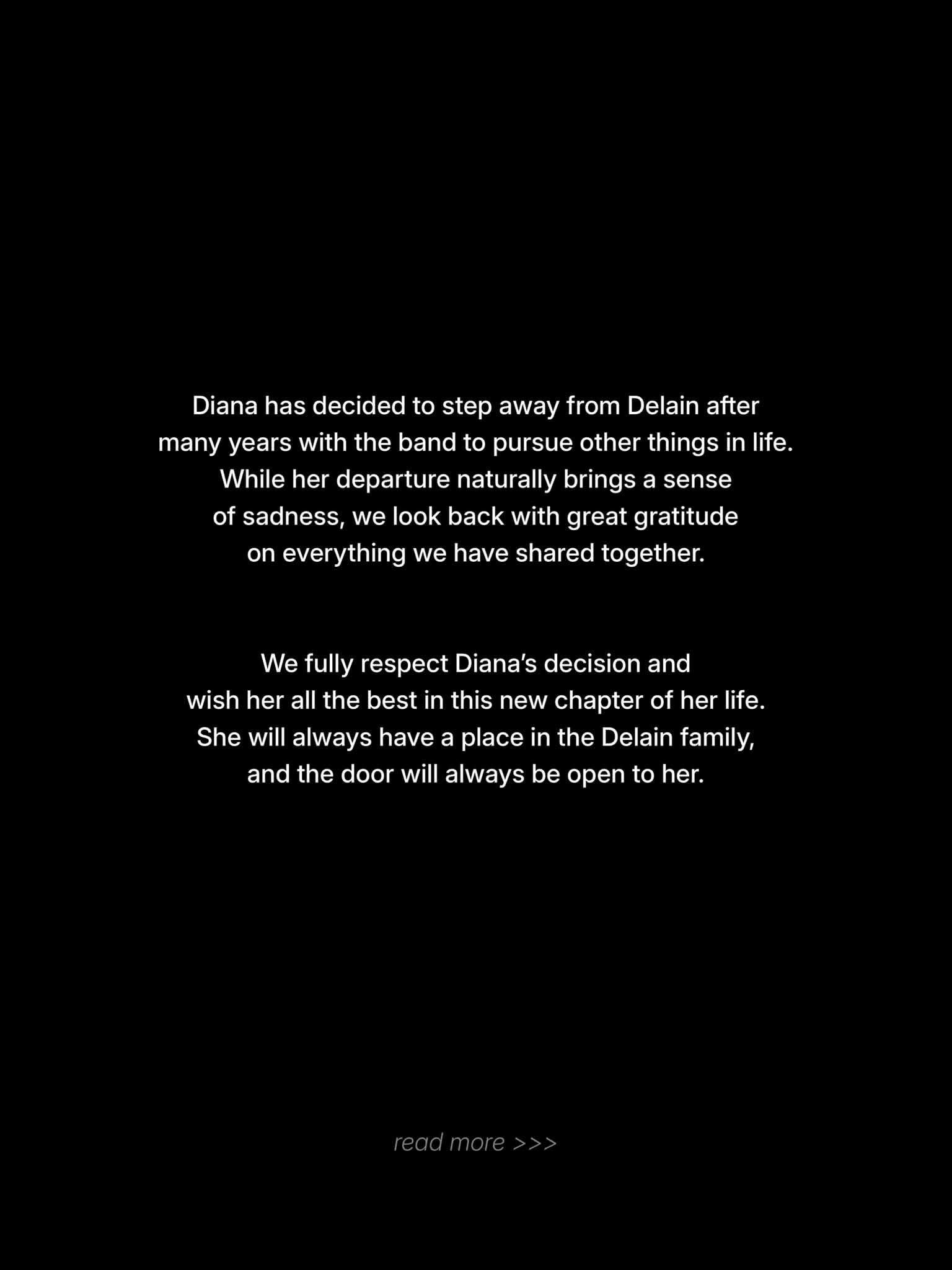Diana Leah zapustila zasedbo Delain