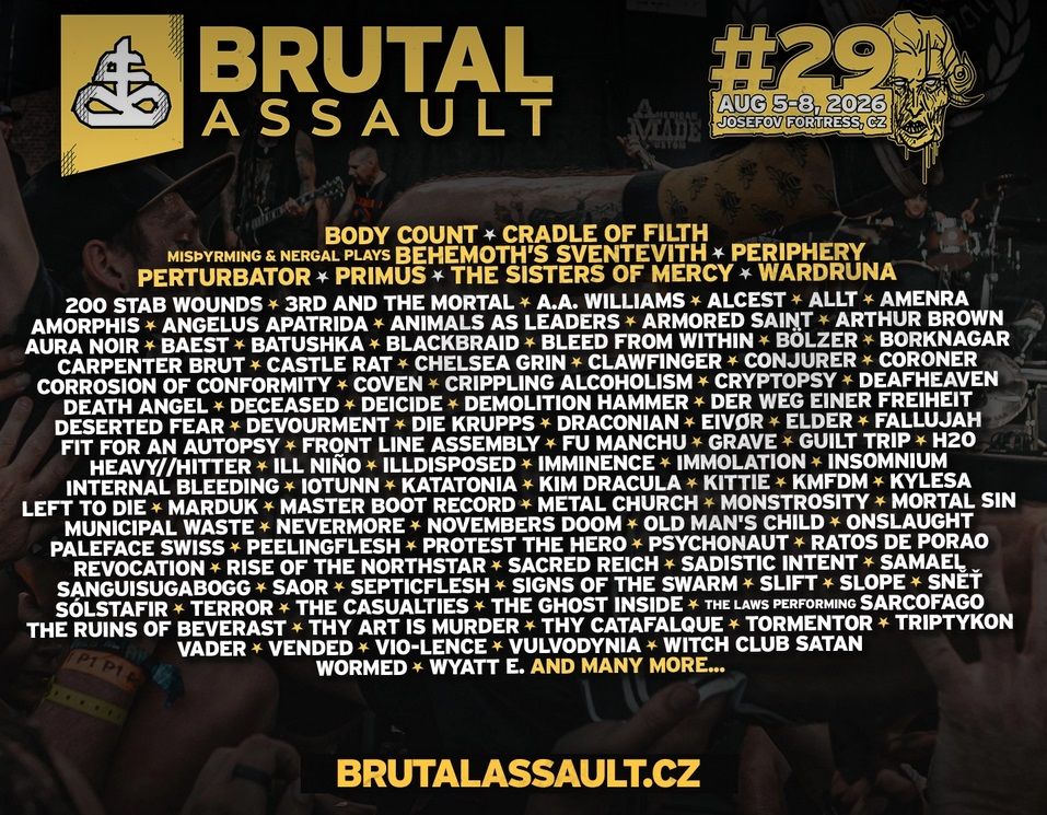 Brutal Assault 2026 vabi s številnimi novimi imeni!