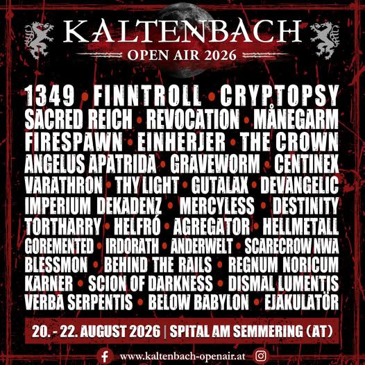 Znanih vseh 36 bandov za Kaltenbach Open Air 2026