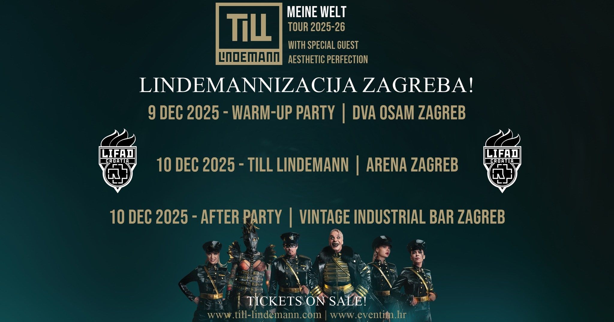 Jutri se začne Lindemannizacija Zagreba!