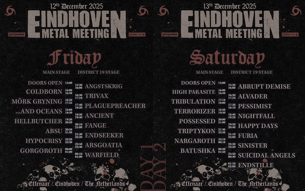 Znan točni razpored festivala Eindhoven Metal Meeting 2025