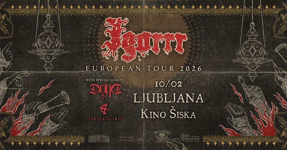 Znana je časovnica za koncert Thoughtcrimes, Dvne in Igorrr