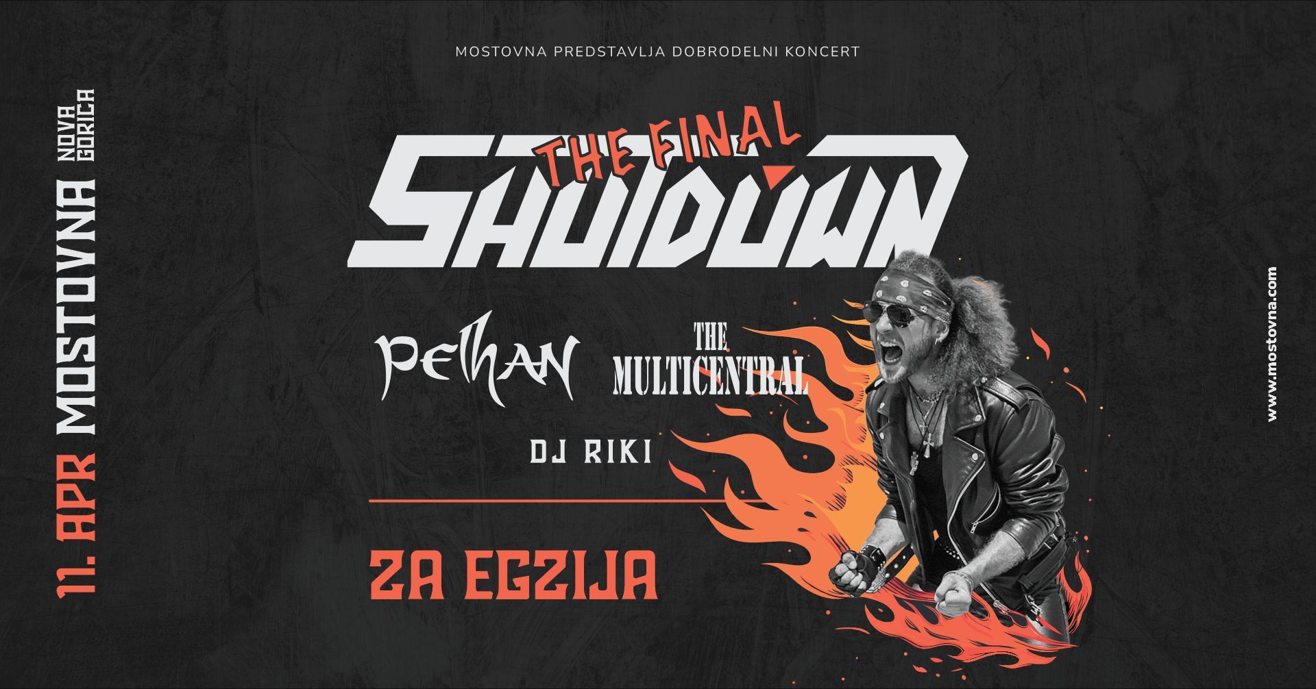 Dobrodelni koncert ZA EGZIJA: Shutdown, Pelhan, The Multicentral, DJ Riki