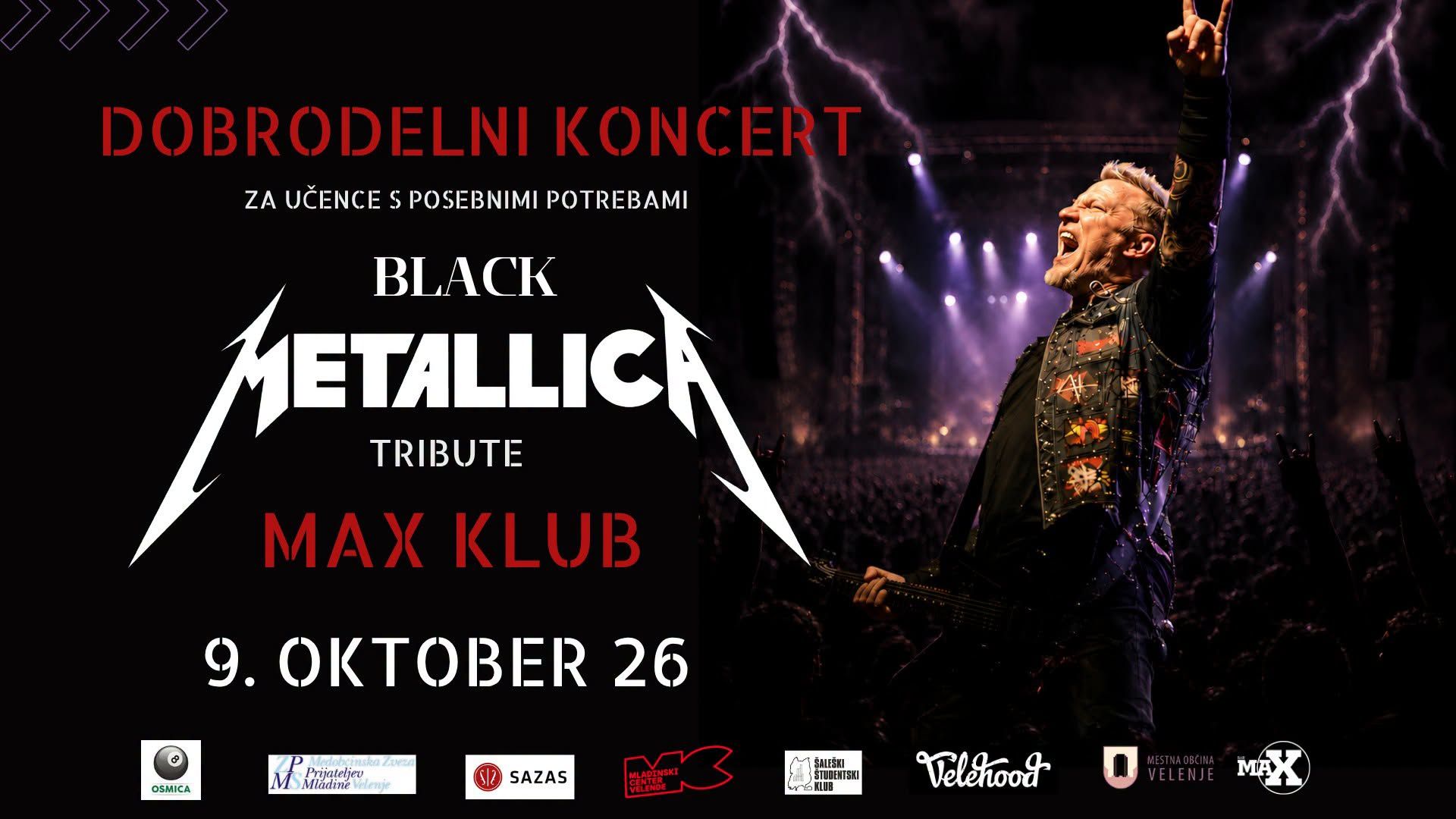 DOBRODELNI KONCERT: Black Metallica Tribute