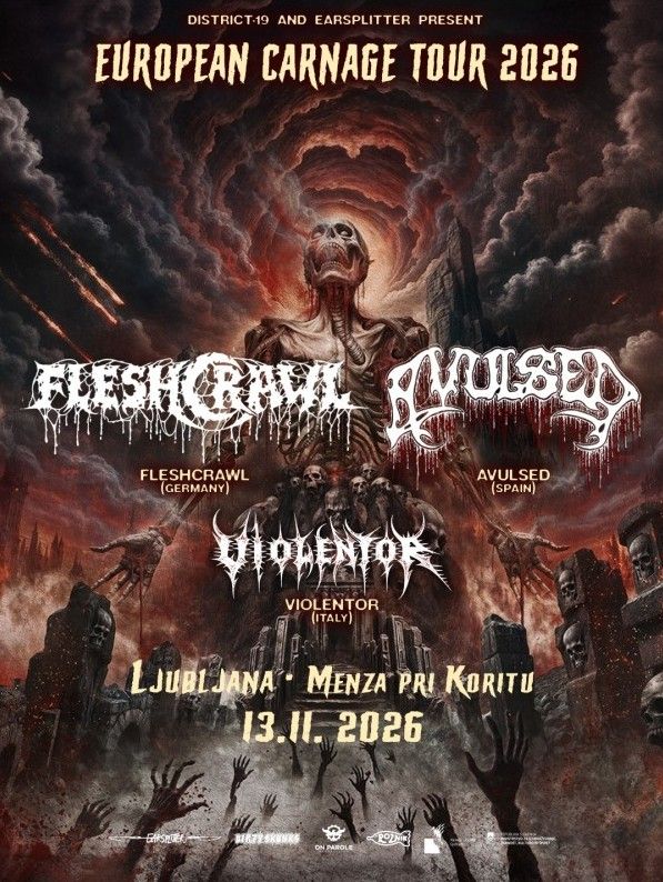 Avulsed, Fleshcrawl, Violentor